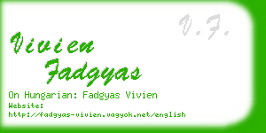 vivien fadgyas business card